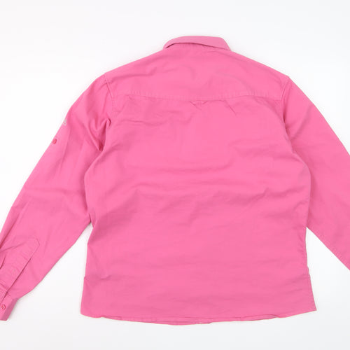 Craghoppers Women Pink Long Sleeve Button-Up Shirt Size 14