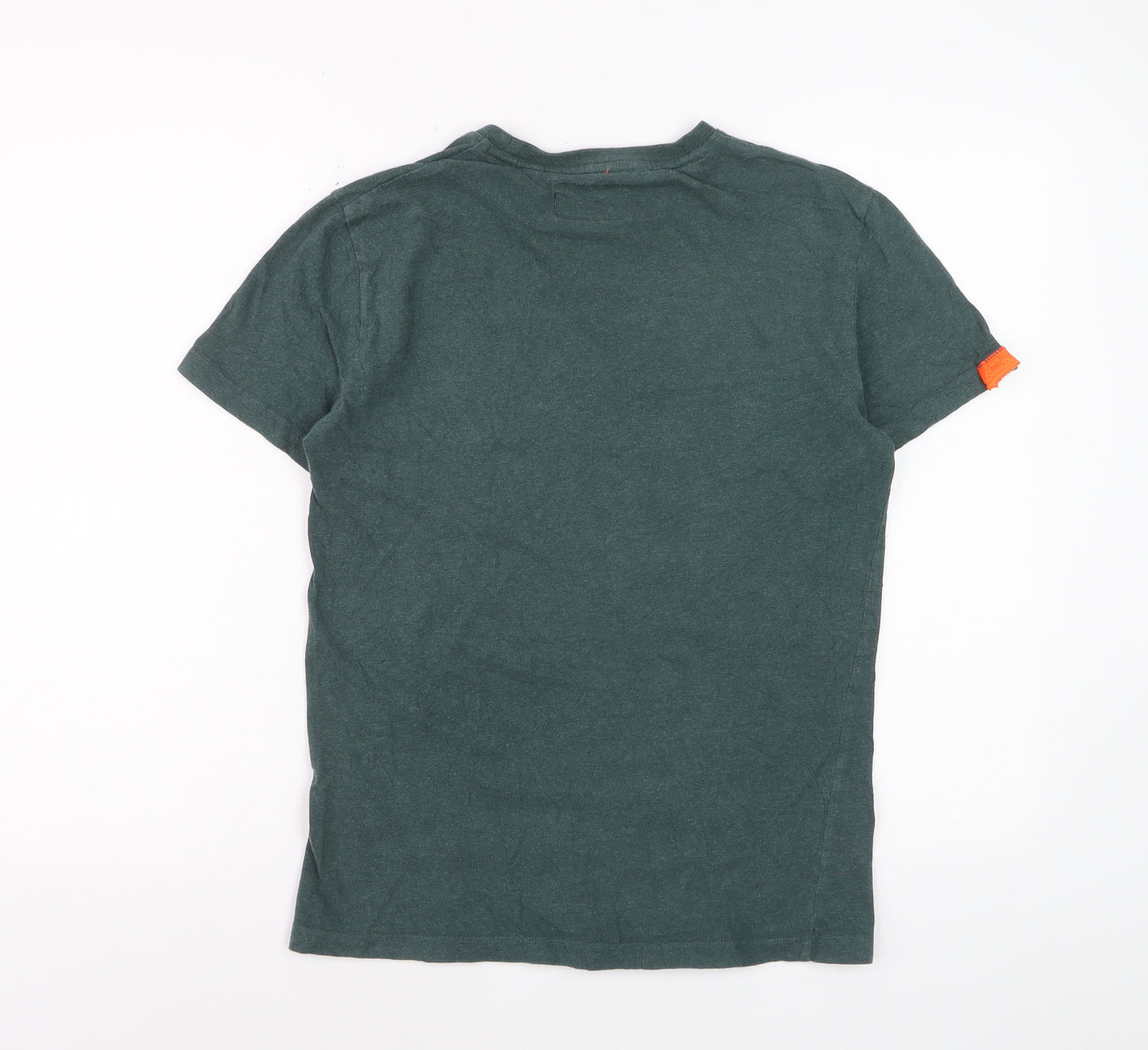 Superdry Men's Green Cotton Crew Neck Short Sleeve T-Shirt Size S
