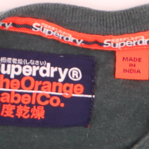 Superdry Men's Green Cotton Crew Neck Short Sleeve T-Shirt Size S