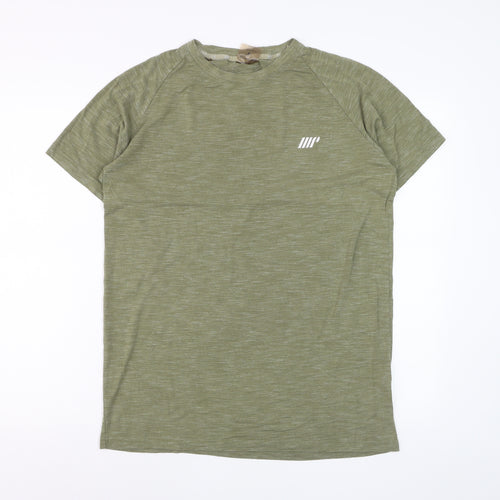 MyProtein Men's Green Athletic Fit Short Sleeve Training T-Shirt Size M