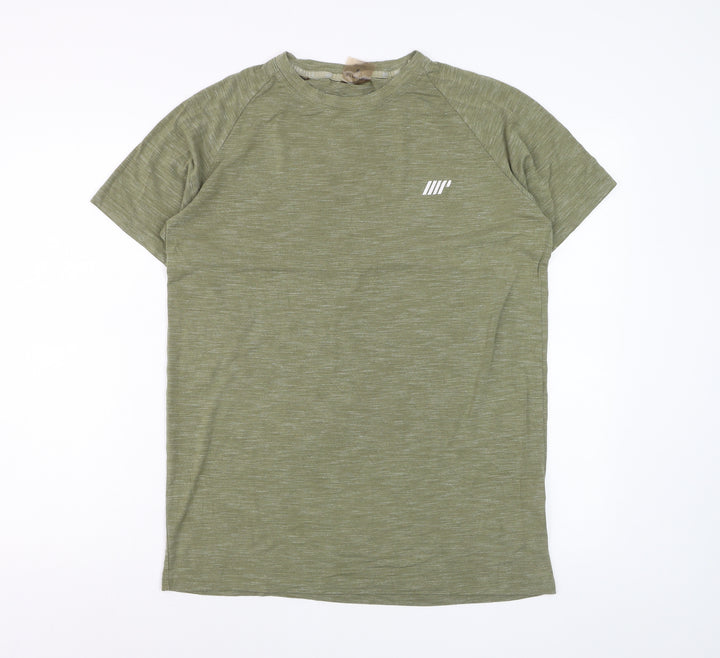 MyProtein Men's Green Athletic Fit Short Sleeve Training T-Shirt Size M