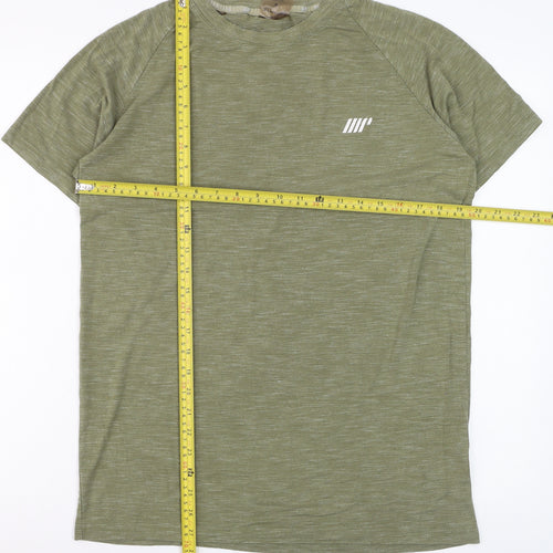 MyProtein Men's Green Athletic Fit Short Sleeve Training T-Shirt Size M