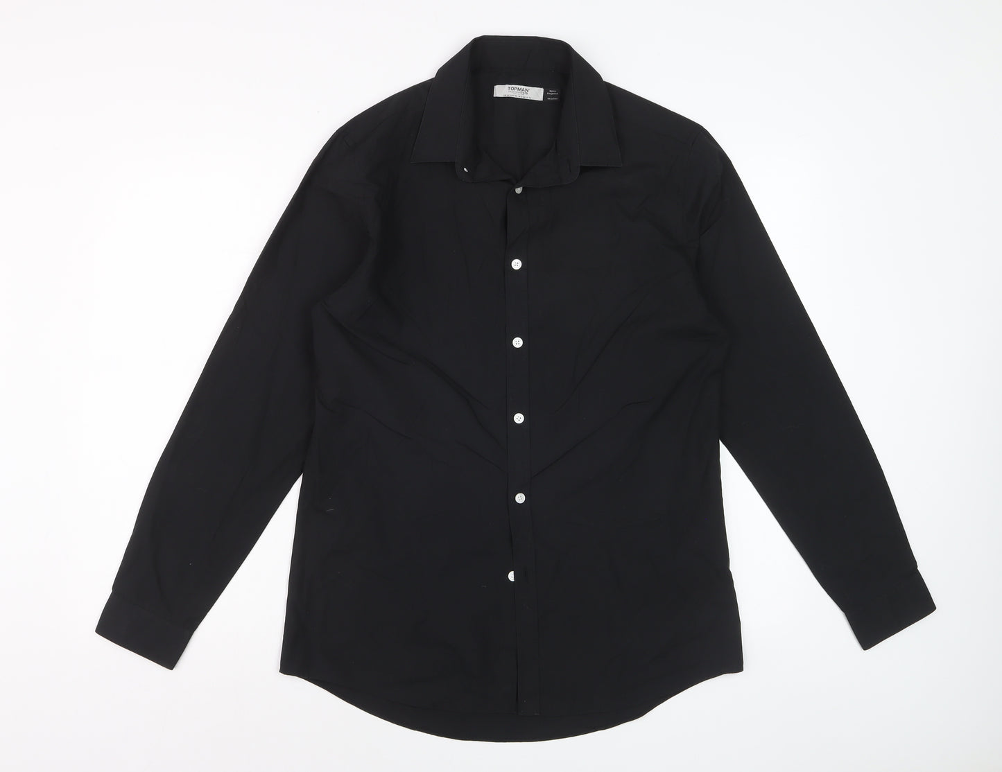 Topman Men’s Black Long Sleeve Formal Dress Shirt M