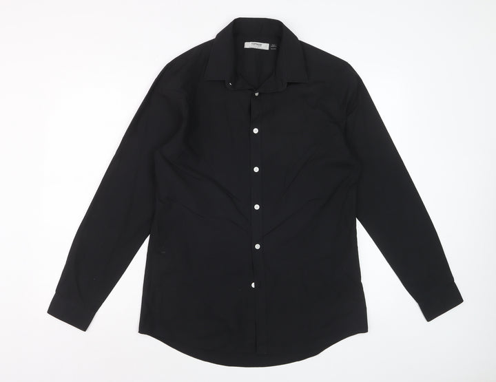 Topman Men’s Black Long Sleeve Formal Dress Shirt M