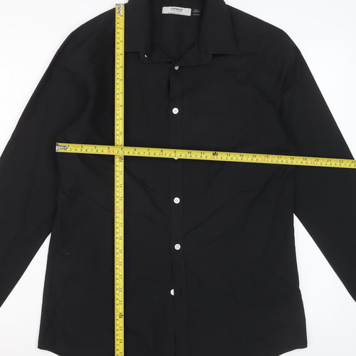 Topman Men’s Black Long Sleeve Formal Dress Shirt M