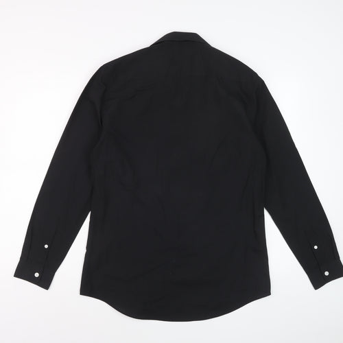 Topman Men’s Black Long Sleeve Formal Dress Shirt M