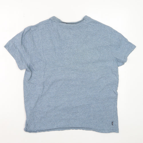 Superdry Men's Blue Crew Neck Short Sleeve Cotton T-Shirt M