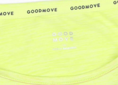 Marks and Spencer Goodmove Yellow Womens Size 10 Sleeveless Tank Top