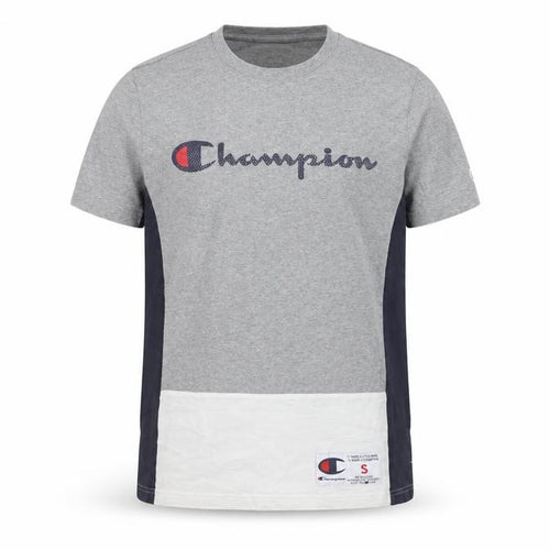 Champion Mens Grey Short Sleeve Crew Neck Cotton T-Shirt Small