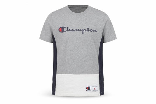 Champion Mens Grey Short Sleeve Crew Neck Cotton T-Shirt Small