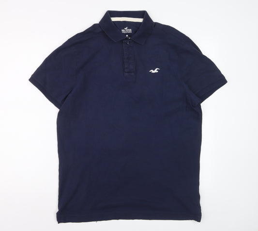 Hollister Men's Blue XL Slim Fit Stretch Polo Shirt