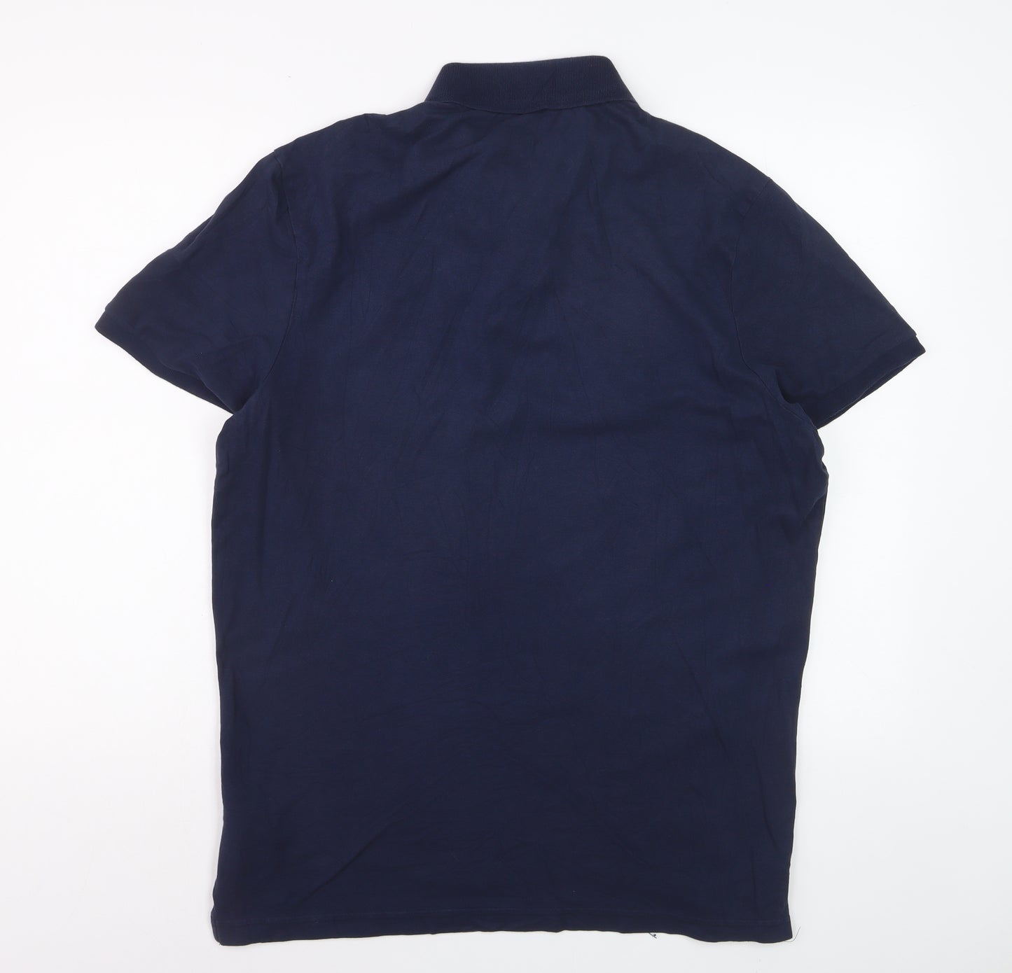 Hollister Men's Blue XL Slim Fit Stretch Polo Shirt
