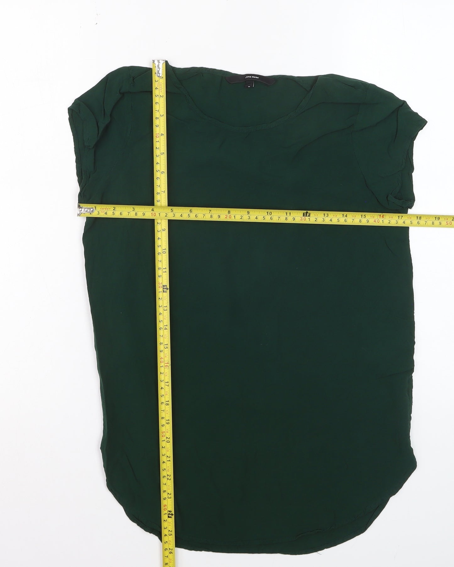 Vero Moda Women’s Green Short Sleeve Viscose Blouse Size M