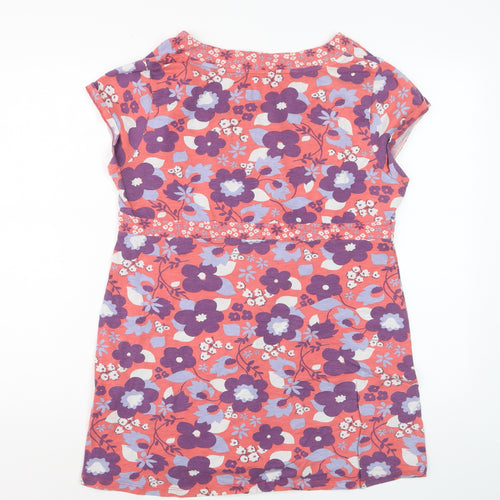 Boden Women's Multicoloured Floral V-Neck Tunic T-Shirt Size 16 Regular