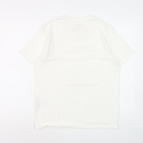 Levi's Men's White Crew Neck Short Sleeve Standard Fit T-Shirt Size M