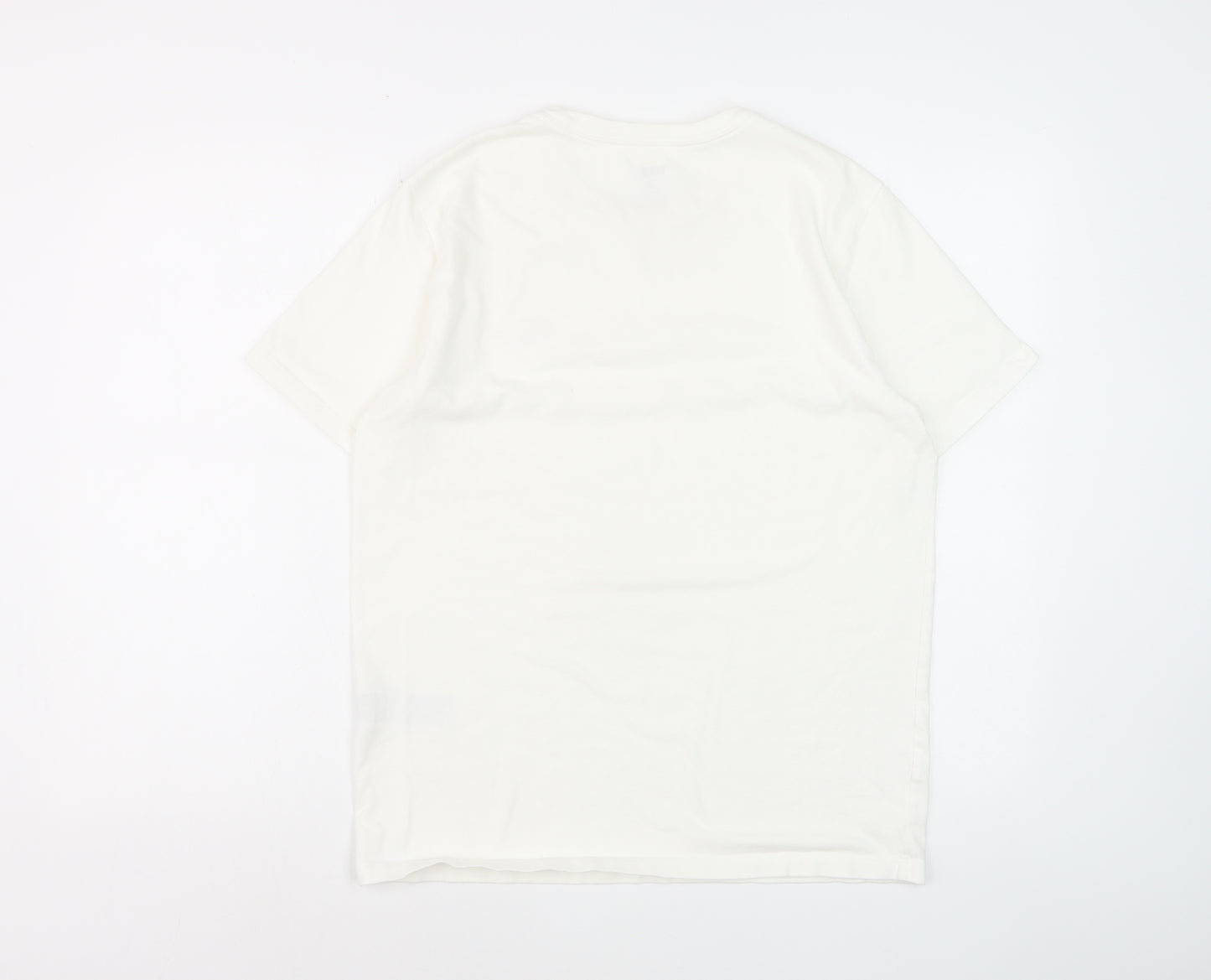 Levi's Men's White Crew Neck Short Sleeve Standard Fit T-Shirt Size M