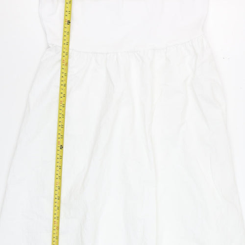 Marks and Spencer Women’s White Midi Fit & Flare Sleeveless Dress Size 14