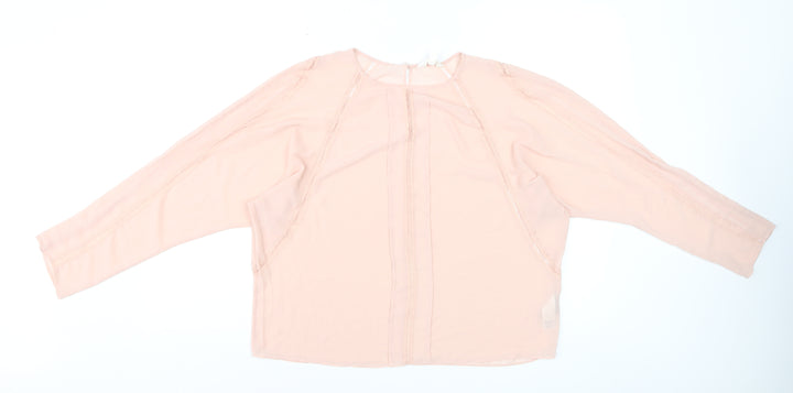 Marks and Spencer Per Una Women's Pink Polyester Lace Blouse Size 12