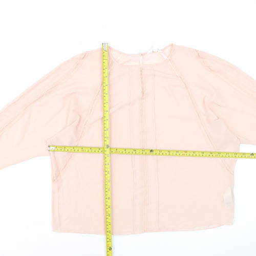 Marks and Spencer Per Una Women's Pink Polyester Lace Blouse Size 12