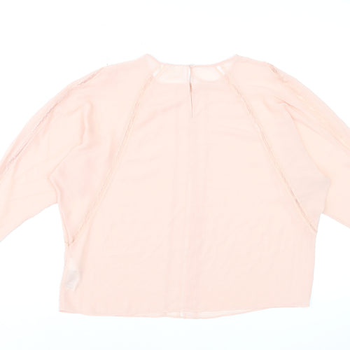 Marks and Spencer Per Una Women's Pink Polyester Lace Blouse Size 12
