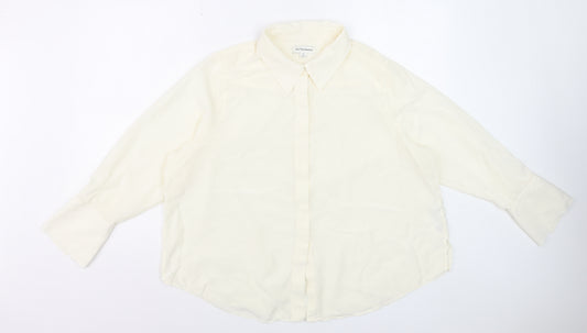 Marks and Spencer Women’s Ivory Silk Long Sleeve Blouse Size 22