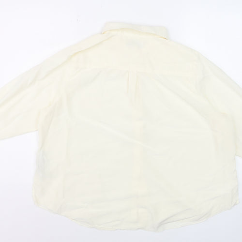 Marks and Spencer Women’s Ivory Silk Long Sleeve Blouse Size 22