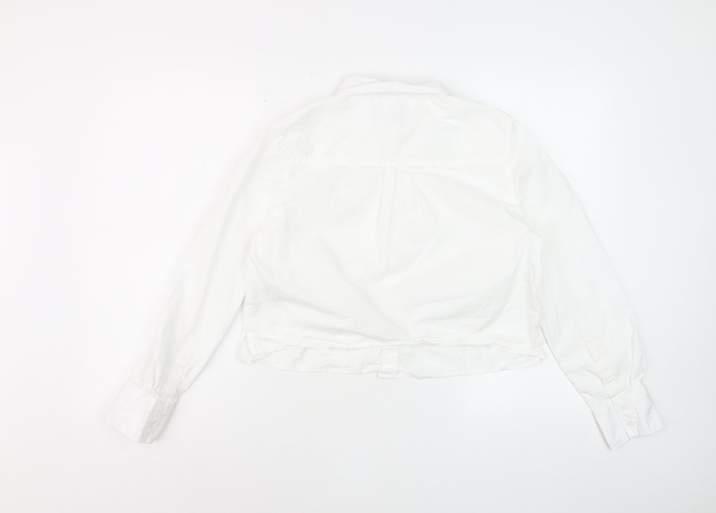 Marks and Spencer Women's White Size 10 Cotton Button-Up Shirt
