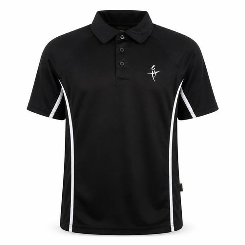 Falcon Men's Black Short Sleeve Sports Polo Shirt Size S