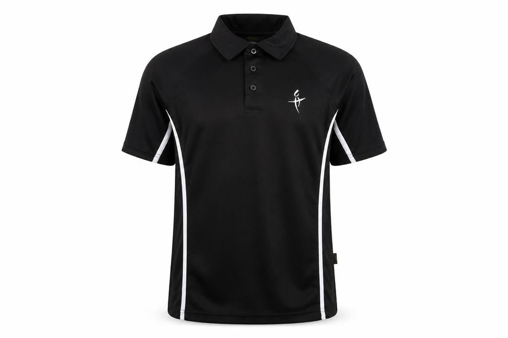 Falcon Men's Black Short Sleeve Sports Polo Shirt Size S