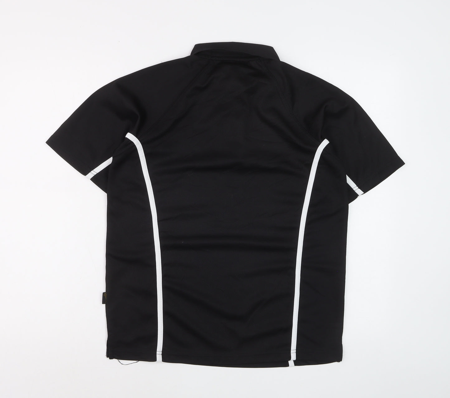 Falcon Men's Black Short Sleeve Sports Polo Shirt Size S