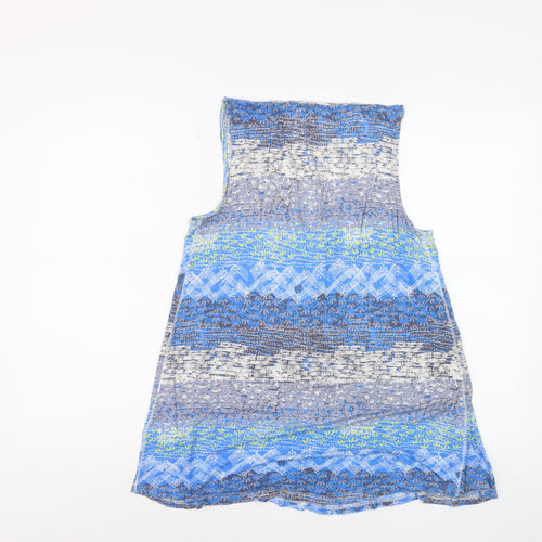 White Stuff Women Blue Viscose Tunic Tank Top Size 12