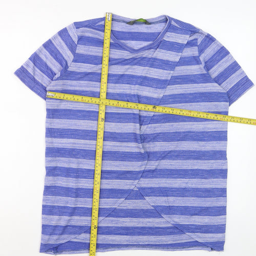 Blooming Marvellous Women's Blue Striped Maternity T-Shirt Size 12