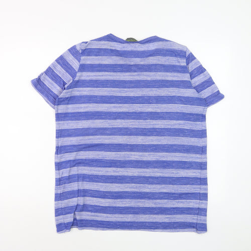 Blooming Marvellous Women's Blue Striped Maternity T-Shirt Size 12