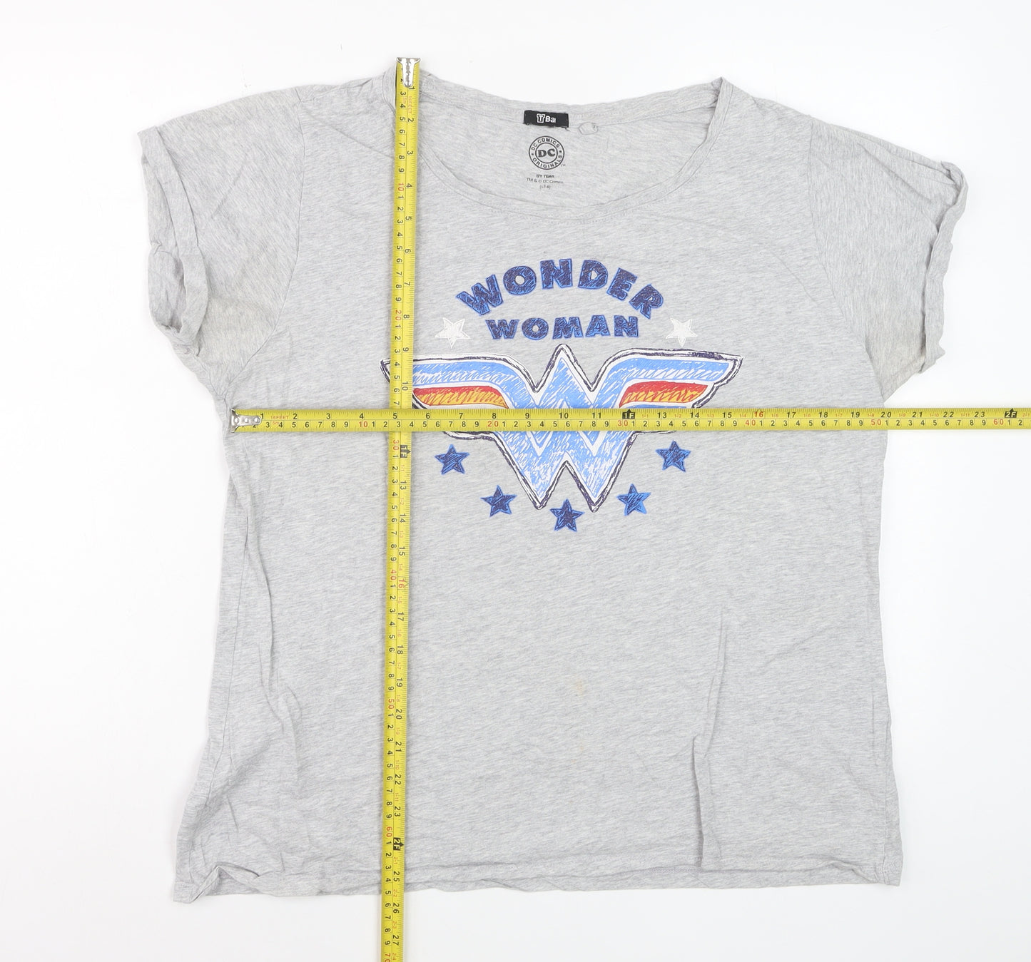TBar DC Comics Women’s Grey Wonder Woman T-Shirt Size S