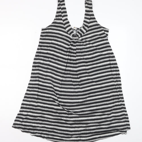 Marks and Spencer Women’s Black Striped Viscose Tank Dress Size 10
