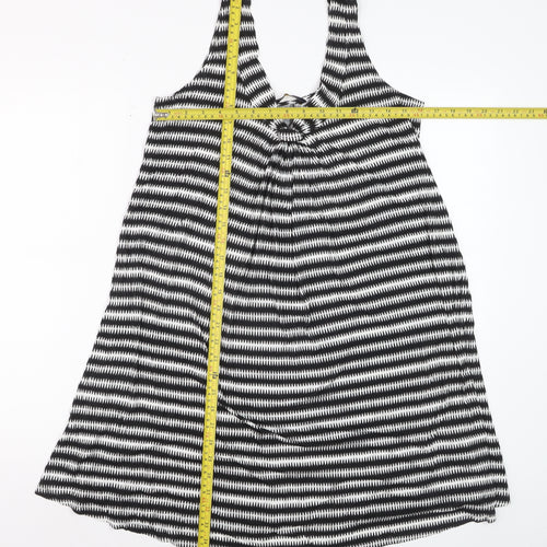 Marks and Spencer Women’s Black Striped Viscose Tank Dress Size 10