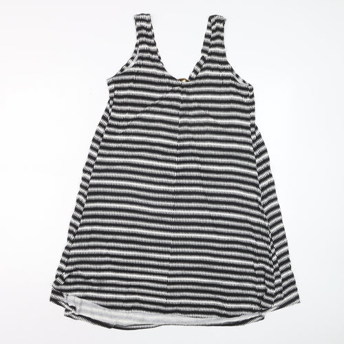 Marks and Spencer Women’s Black Striped Viscose Tank Dress Size 10