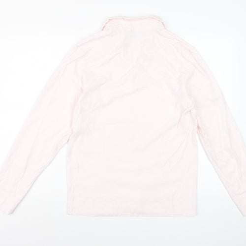 Reiss Womens Pink Collared Long Sleeve Cotton Blouse Size L