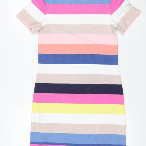 Joules Women’s Multicoloured Stripe Cotton T-Shirt Dress Size 8