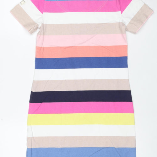 Joules Women’s Multicoloured Stripe Cotton T-Shirt Dress Size 8