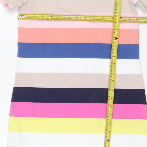 Joules Women’s Multicoloured Stripe Cotton T-Shirt Dress Size 8