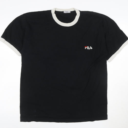 Fila Men's Black XL Crew Neck Short Sleeve T-Shirt