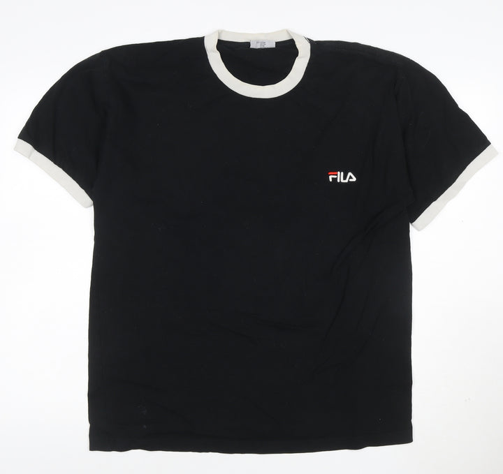 Fila Men's Black XL Crew Neck Short Sleeve T-Shirt