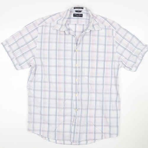 Racing Green Men's Multicoloured Check Cotton Short Sleeve Shirt L