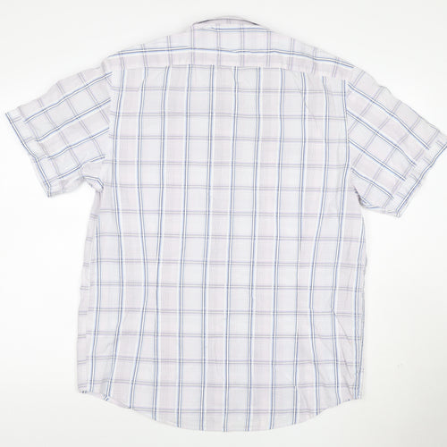 Racing Green Men's Multicoloured Check Cotton Short Sleeve Shirt L