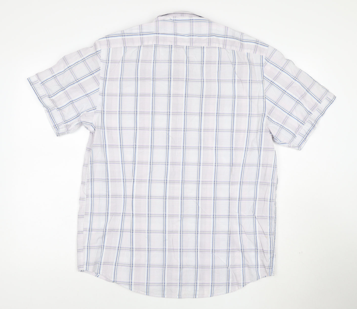 Racing Green Men's Multicoloured Check Cotton Short Sleeve Shirt L