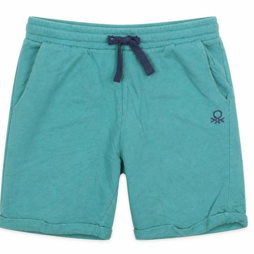 United Colors of Benetton Boys Green XL Sweat Shorts with Drawstring