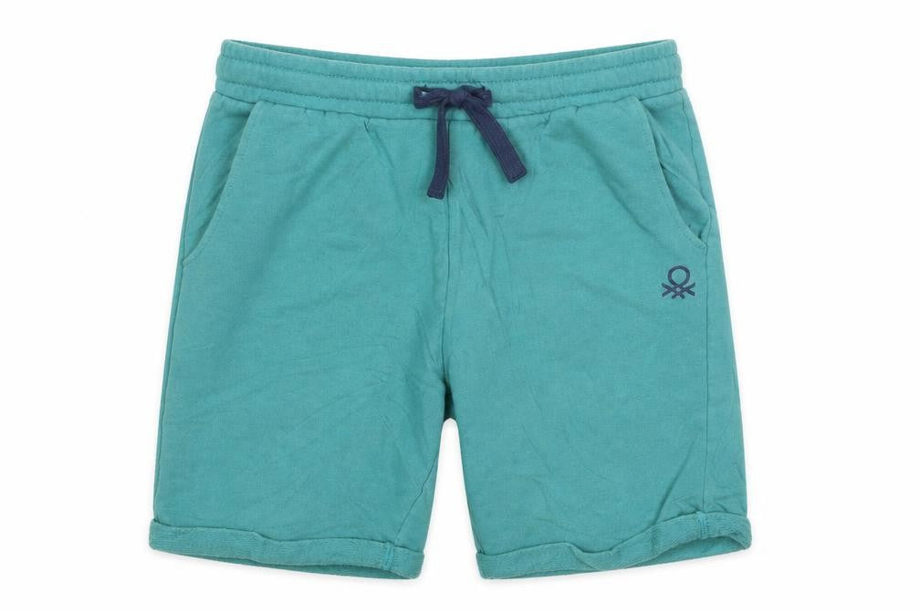United Colors of Benetton Boys Green XL Sweat Shorts with Drawstring