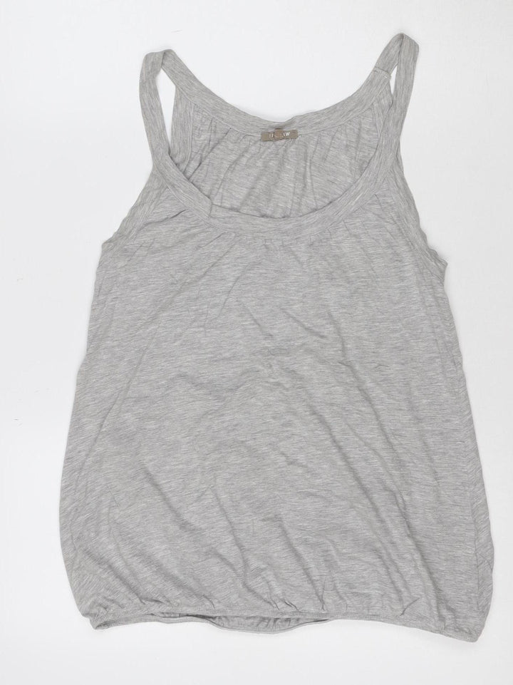 Jigsaw Womens Grey Jersey Modal Cotton Tank Top M