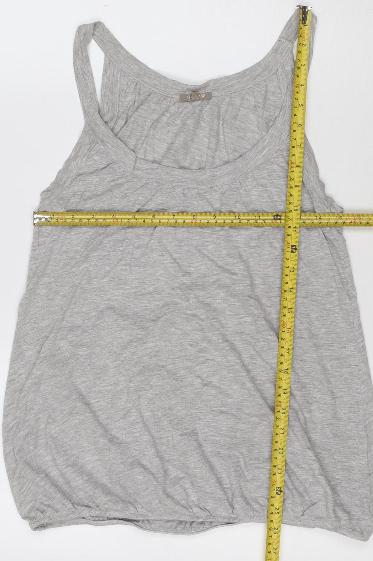 Jigsaw Womens Grey Jersey Modal Cotton Tank Top M